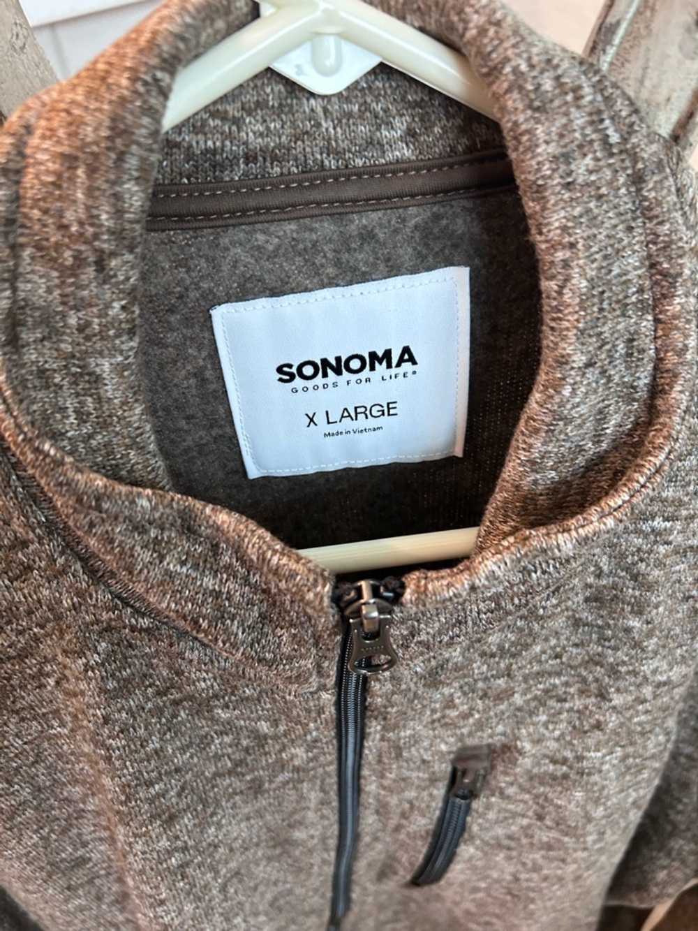 Sonoma Full Zip Mens Sweater Jacket XL